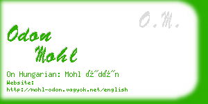 odon mohl business card